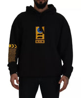 Dolce & Gabbana Black Cotton Logo Hooded Sweatshirt Sweater -   -  Dolce & Gabbana.